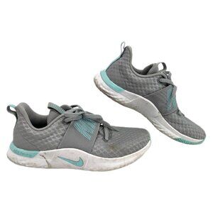 Nike Gray Blue Lace Up Athletic Sneakers | Size 6.5 US